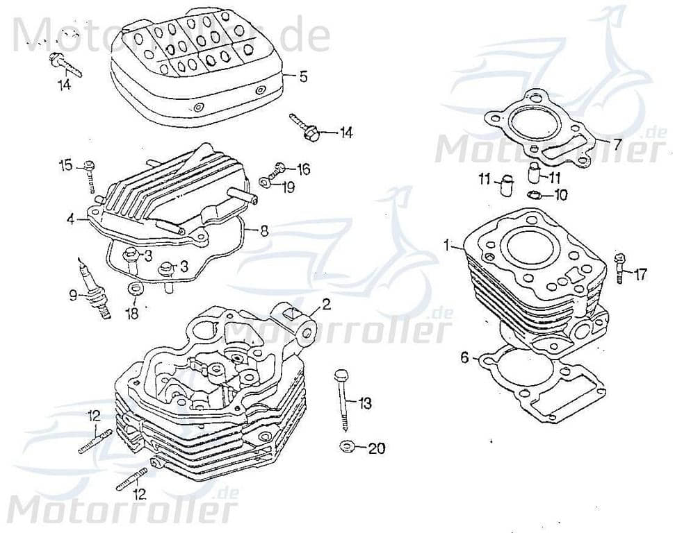 SMC Chopper 125 O-Ring Gummidichtung 50ccm 2Takt 93210-16100 Motorroller.de Dichtring Gummiring Oring Gummi-Ring Dicht-Ring Minarelli liegend Scooter