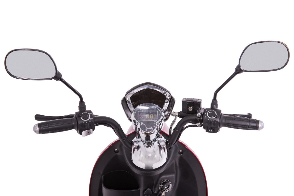 Dreirad Scoody E Trike ZT-63B 25 km/h rot Bleisäure-Akku 650 Watt Elektroroller E-Scooter E-Roller Dreiradroller E-Trike E-Dreirad Mofa