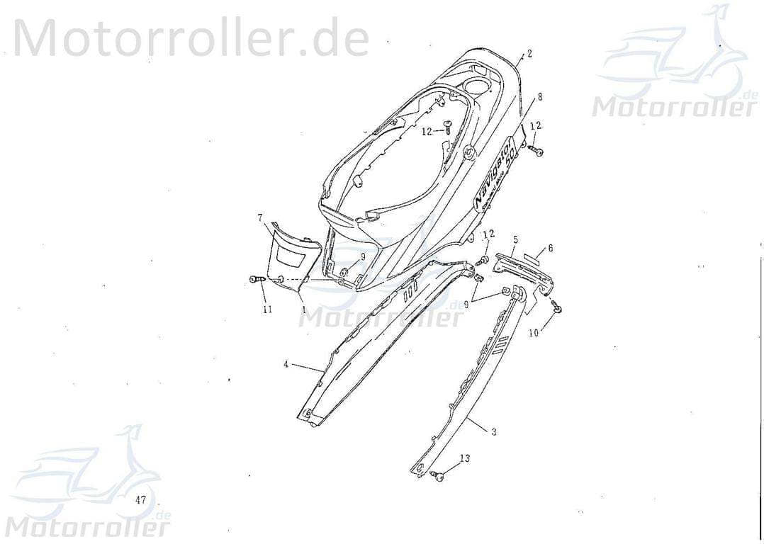 Bundschraube M6x18mm Rex RS450 Maschinenschraube 50ccm 4Takt Motorroller.de Flanschschraube Flansch-Schraube Maschinen-Schraube Bund-Schraube Scooter
