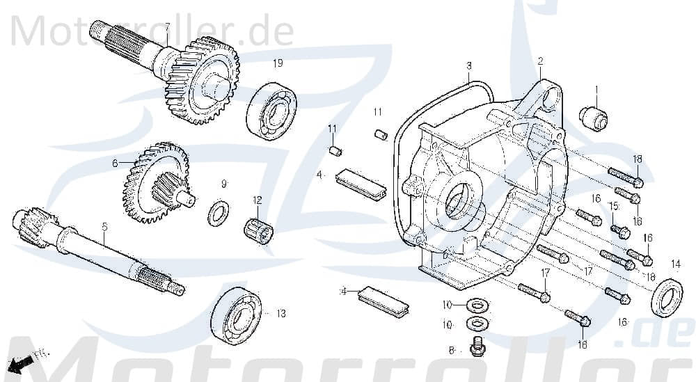 Nadellager 15x25x12 Getriebe DAE-91002-SA1-0000