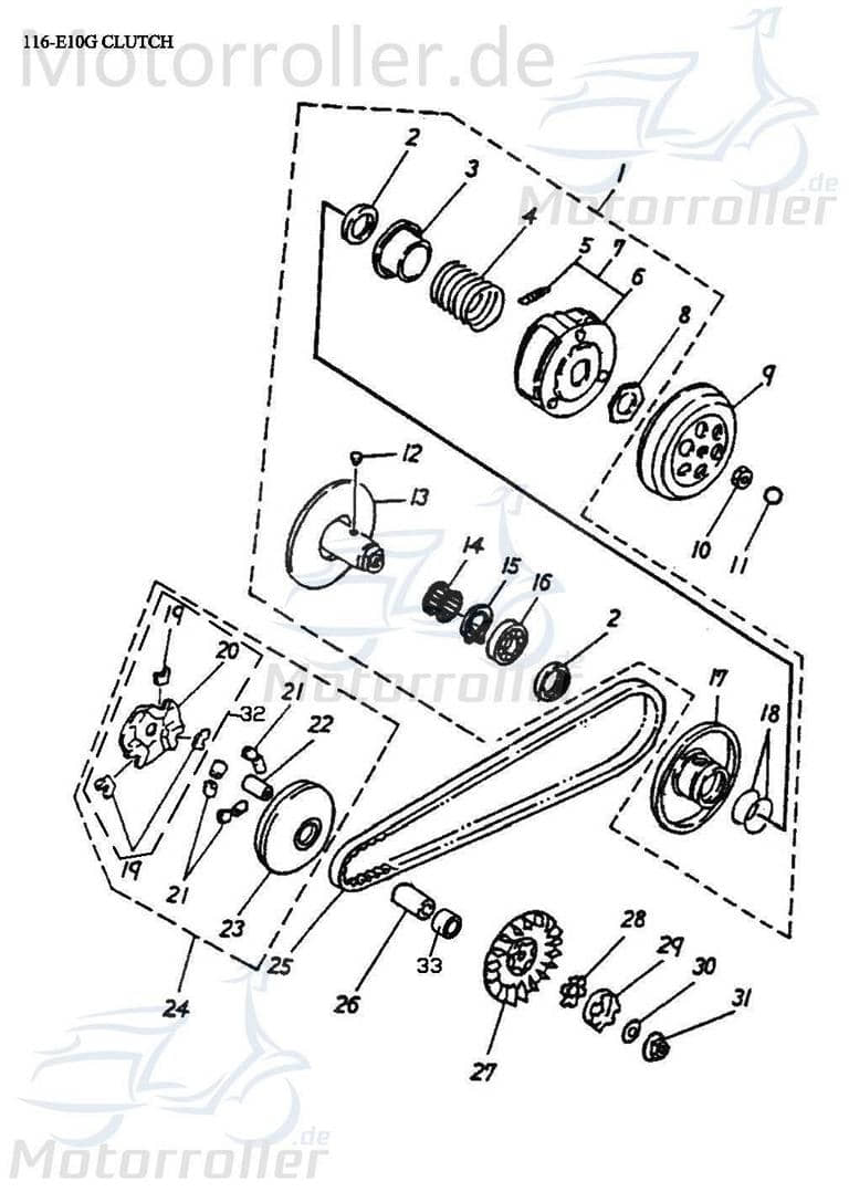 Adly Buchse Kupplung 18x23mm Super Sonic 50 Hülse 50ccm 2Takt Motorroller.de Distanzhülse Lagerbuchse Distanz-Hülse Distanzbuchse Passhülse Passbuchse