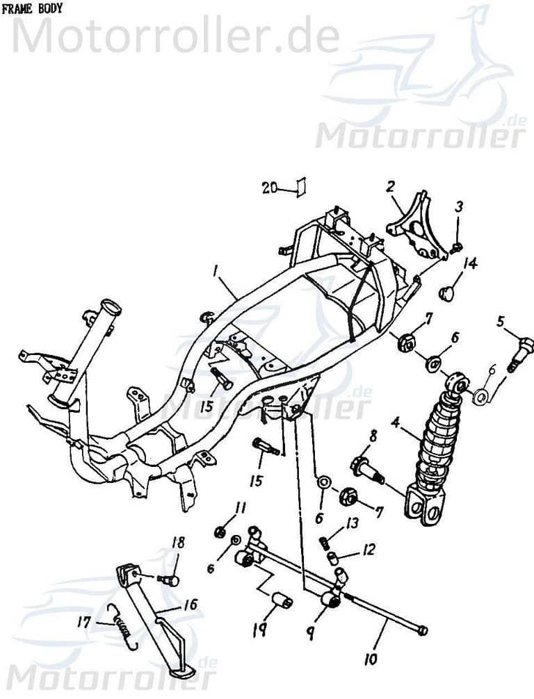 Adly Halterung Rücklicht JET 50 Befestigung 50ccm 2Takt Motorroller.de Arretierung Haltebügel Halteblech Befestigungshalter Halte-Blech Halte-Bügel