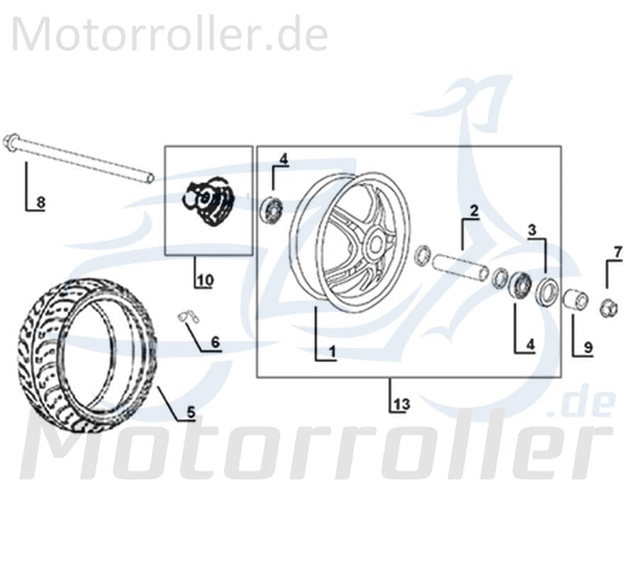Kreidler Galactica 3.0 LC 50 DD Tachoantrieb 50ccm 2Takt 44800-XSG-9100 Motorroller.de Tachowellenantrieb Tachometerantrieb Tacho-Schnecke Scooter