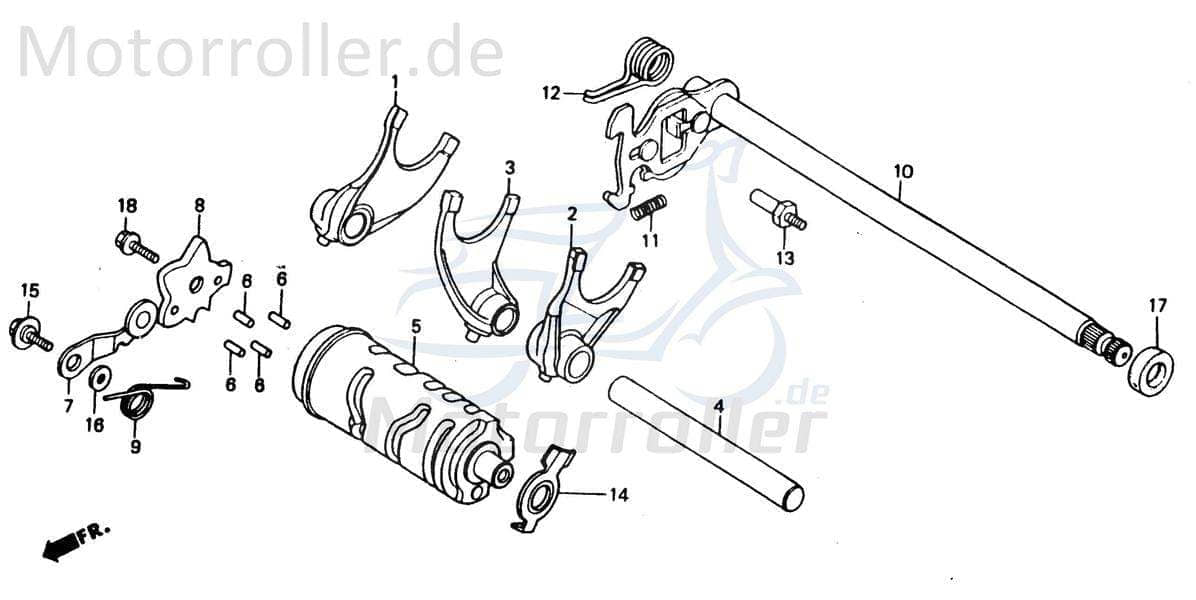 Chunlan Chopper Schaltrückholfederstift 125ccm 4Takt 244FM.03.06-01 Motorroller.de Motorrad Moped Ersatzteil Service Inpektion Direktimport