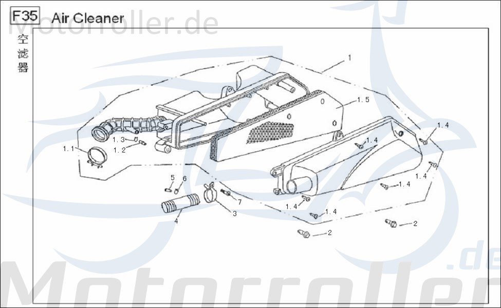 Schlauchschelle d=32-40mm Baotian BT49QT-12E Clip 50ccm 4Takt Motorroller.de Klemme Schlauchklemme Spannring Klemmschelle Schlauchbinder Klemm-Schelle