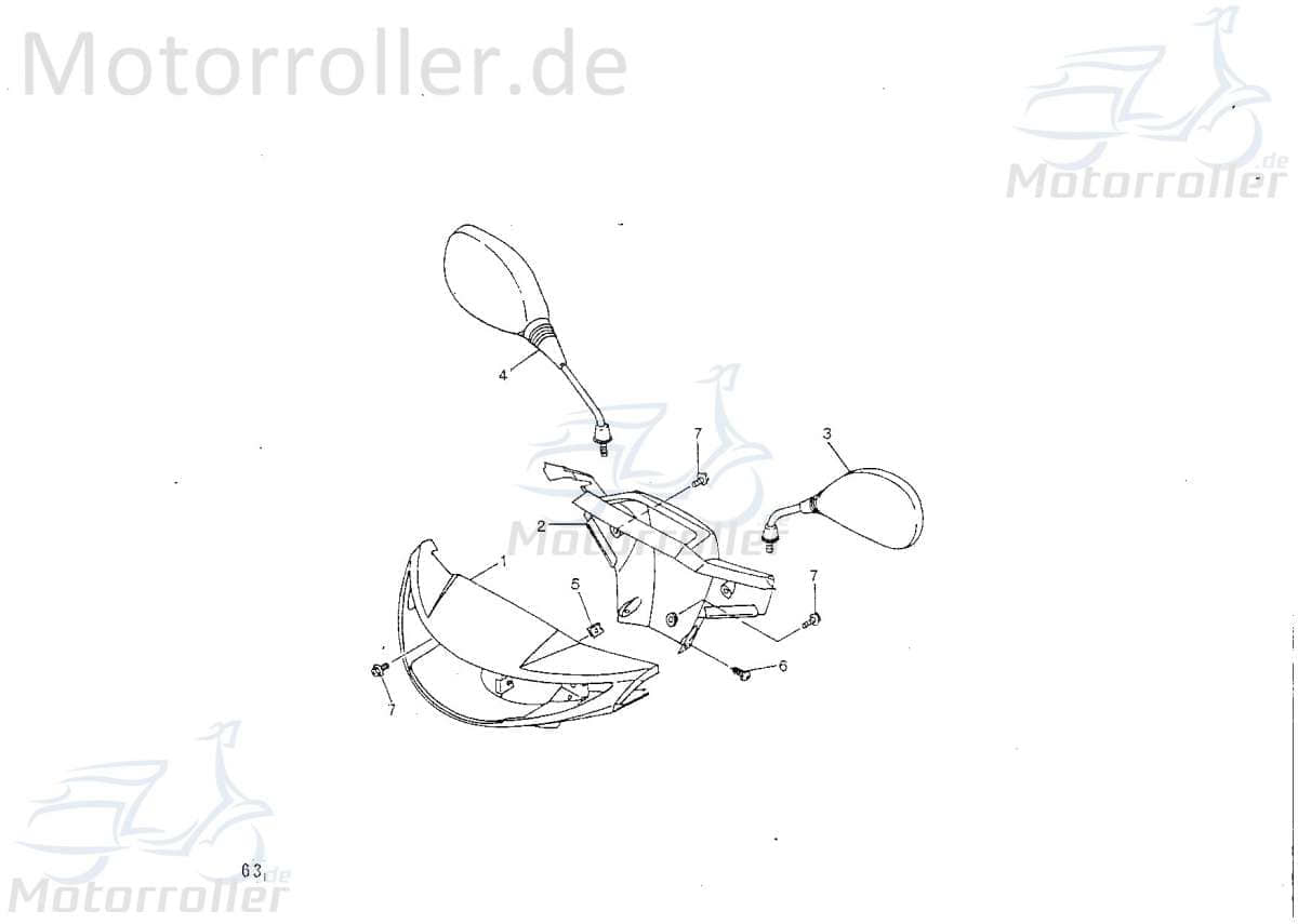 SMC Sechskantschraube Rex Befestigung Halter 50ccm 2Takt Motorroller.de Halterung Flachkopfschraube Sechskant-Schraube Bundschraube Maschinenschraube