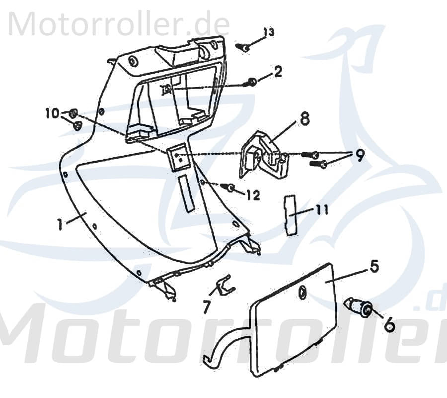 Rex RS125 Bundmutter Sechskantmutter 125ccm 4Takt FIG33-10 Motorroller.de Flanschmutter Sechskant-Mutter Flansch-Mutter Maschinenmutter Bund-Mutter