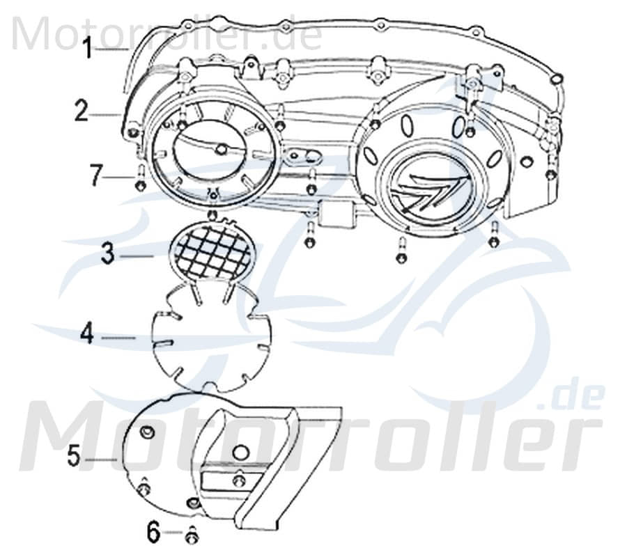 Jonway Insignio 250 DD Deckel 250ccm 4Takt 270025000000 Motorroller.de Variomatikentlüftung Kappe Verkleidung Schutz Blende Abdeckung Haube Scooter