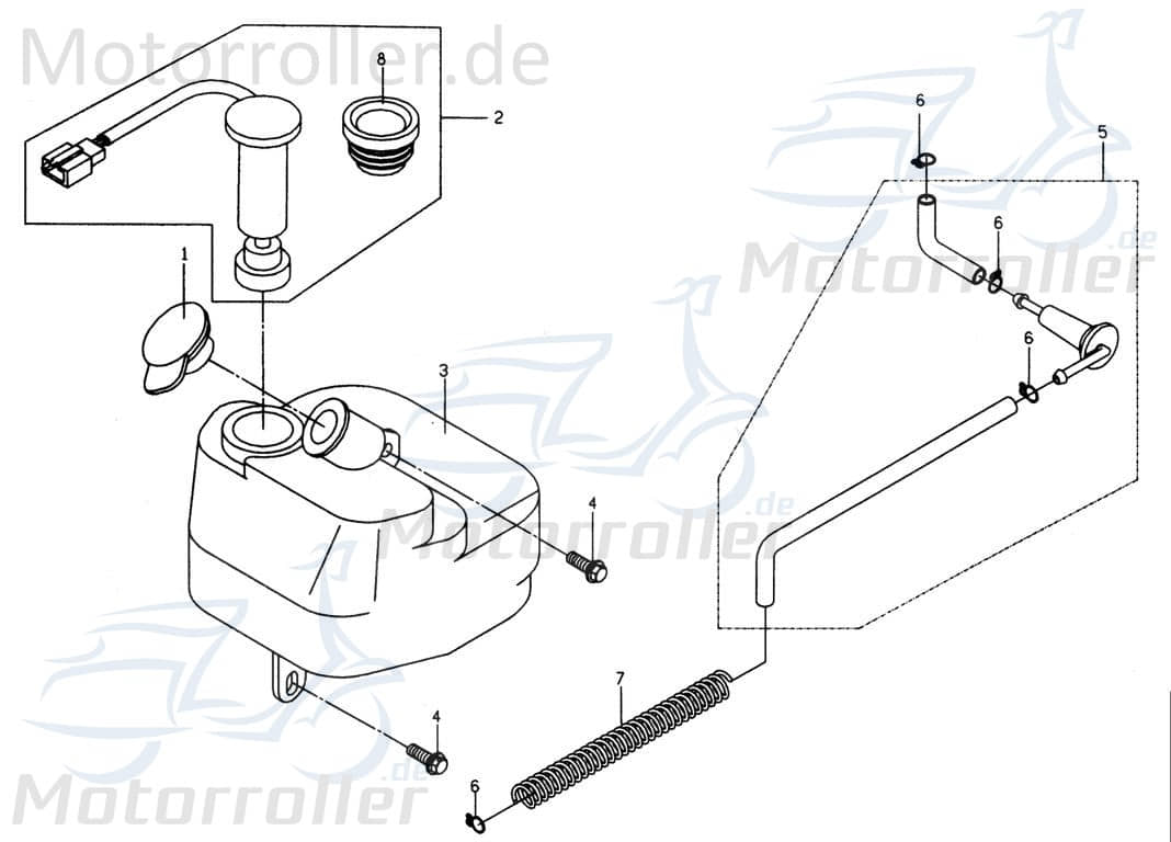 PGO Druckfeder T-Rex 50 Spiralfeder Druck-Feder 50ccm 2Takt Motorroller.de Spiral-Feder Springfeder Kompressionsfeder PGO 50ccm-2Takt Scooter Service