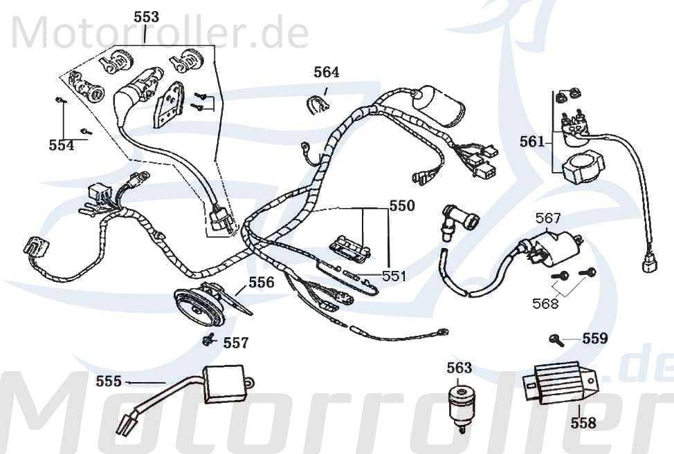 ZNEN Gleichrichter / Regler Kreidler Scooter 31600-B08-9200 Motorroller.de Spannungsregler Laderegler Stromregler Lade-Regler Spannungs-Regler Moped