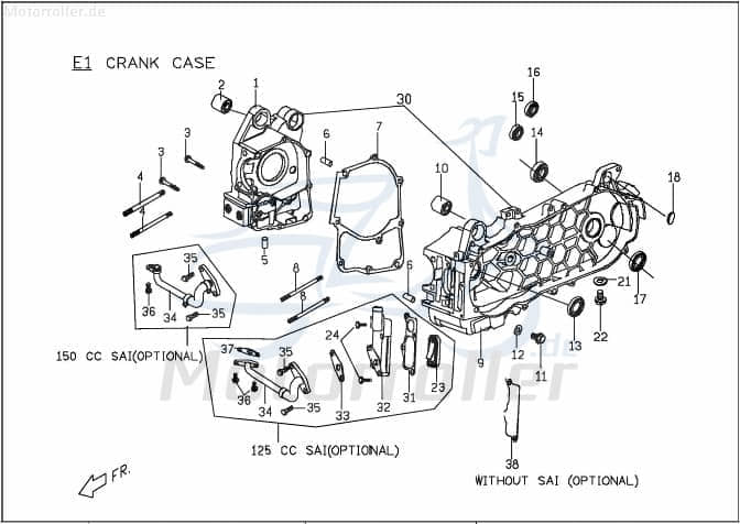 PGO Gewindebolzen M8x205mm G-Max Schraube Roller 125ccm 2Takt Motorroller.de Gewindestange Gewinde-Stange Stehbolzen Stiftschraube Gewindestab Scooter