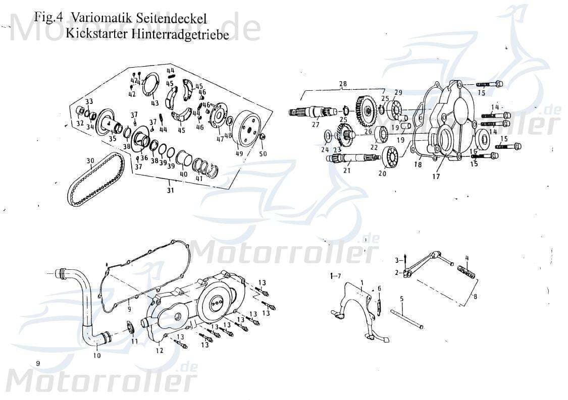PGO Stift Führungsrolle Star 50 Bolzen Passstift 50ccm 2Takt Motorroller.de Nietstift Pass-Stift PGO 50ccm-2Takt Scooter Star 50 2 Ersatzteil Service