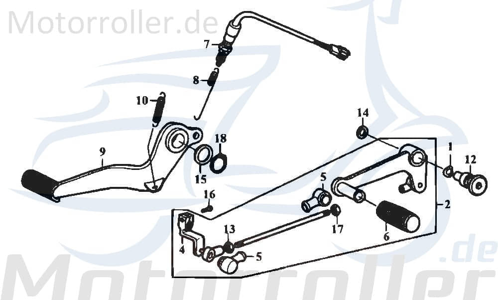 Fussbremshebel Bremshebel Schalter DAE-46500-BA4-0000