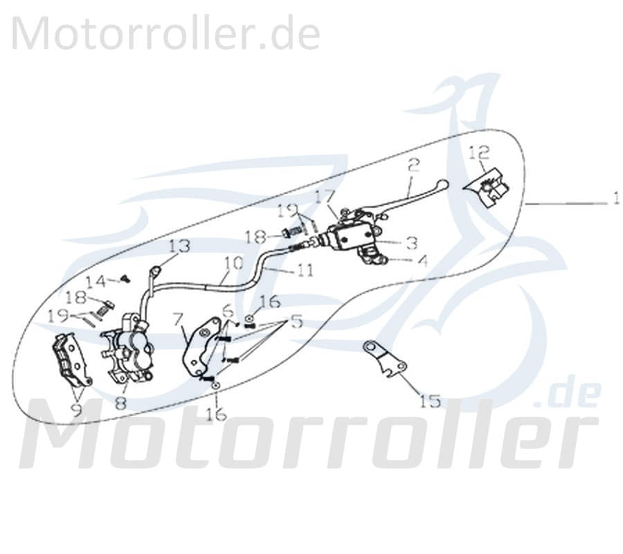 Rex Supermoto 125 DD Unterlegscheibe 125ccm 4Takt B07-01-00008-00 Motorroller.de Distanzhalter U-Scheibe Washer Beilagscheibe Ausgleichsscheibe Moped