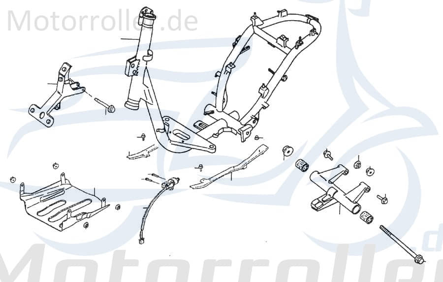 Rex RS450 Fußbrettträger Roller 50ccm 4Takt FIG27A-5 Motorroller.de Trittbretträger 50ccm-4Takt Scooter RS500 Ersatzteil Service Inpektion