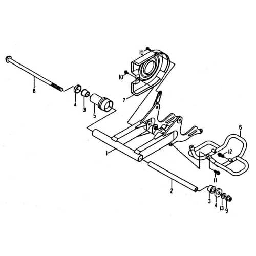 Jinlun Fighter 50 JL50QT 5 Bundmutter 50ccm 2Takt 90201-KHR8-75A.0 Motorroller.de M14 Sechskantmutter Flanschmutter Sechskant-Mutter Flansch-Mutter