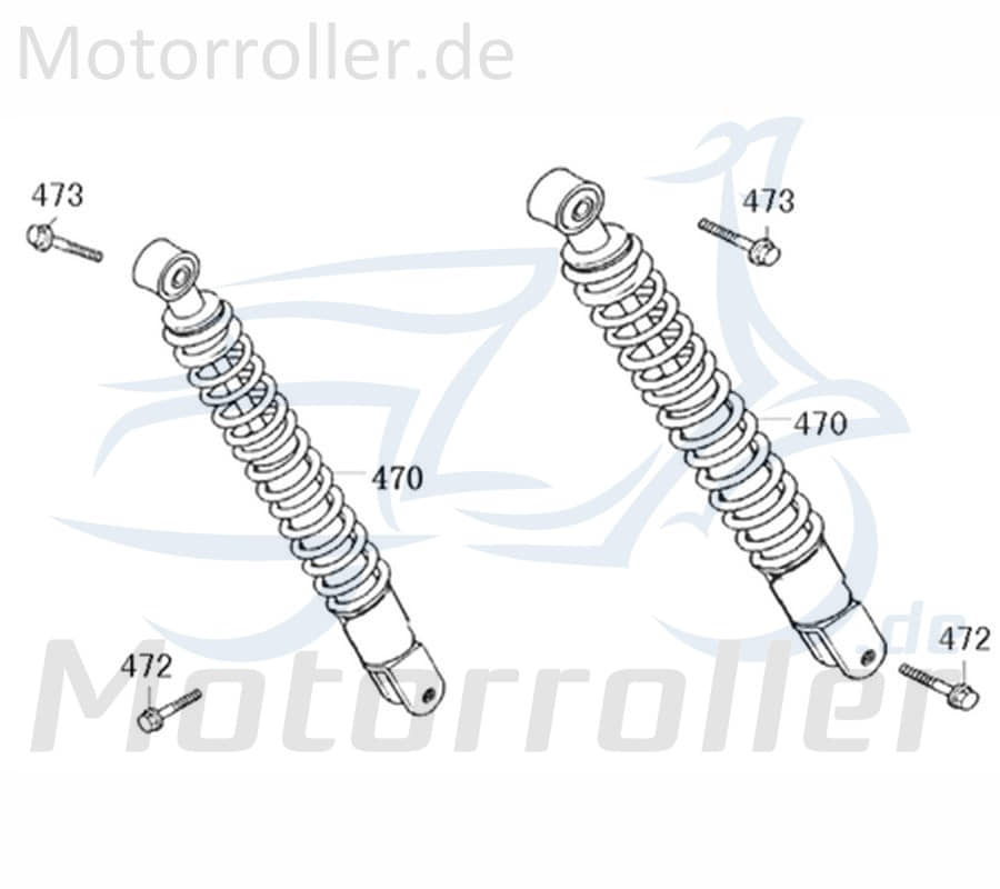Kreidler Flory 50 Classic Stoßdämpfer 740092 Motorroller.de Federbein Scooter Original Ersatzteil