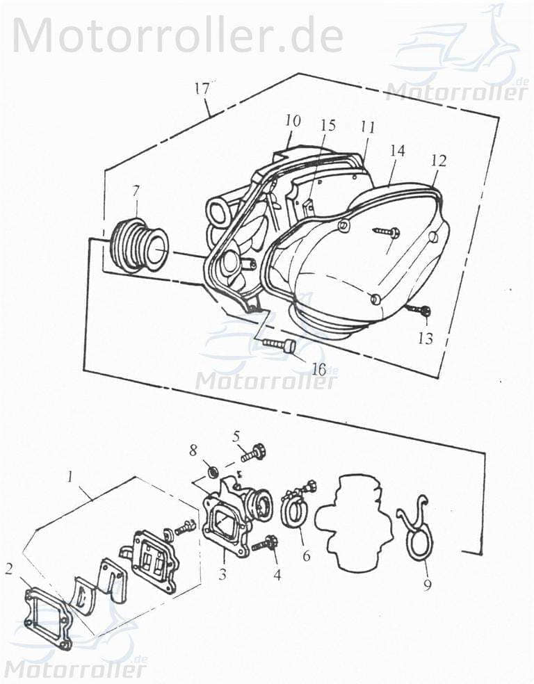 AEON Bundschraube M6x16mm Cobra 400 (Vergaser) 346ccm 4Takt Motorroller.de Maschinenschraube Flanschschraube Flansch-Schraube Maschinen-Schraube Quad