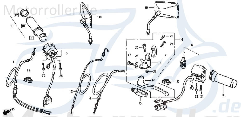 Griffgummi linksVT/VL VTF3 Griffe DAE-53166-BA5-9000