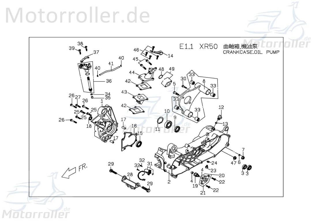 PGO Haltebügel Motor schwarz X-Rider 90 Befestigung Halter X0486121600 Motorroller.de Träger Halterung Befestigungsbügel Halteblech Topcaseträger Quad