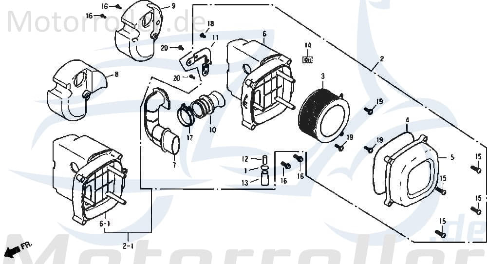 Daelim VL 125 Daystar E2 Luftfiltereinsatz 125ccm 4Takt 17213-BA1-0000 Motorroller.de Luft-Filter Luftfiltermatte Luftfilter-Einsatz Luftfilter-Matte