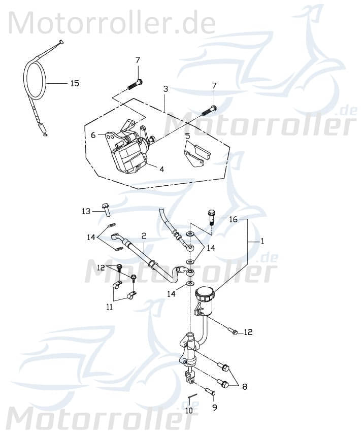 Adly Bolzen ATV 300 Crossroad Sentinel Zapfen 272ccm 4Takt Motorroller.de Stehbolzen Gewindebolzen Gewindestift Arretierbolzen Stiftschraube Quad UTV
