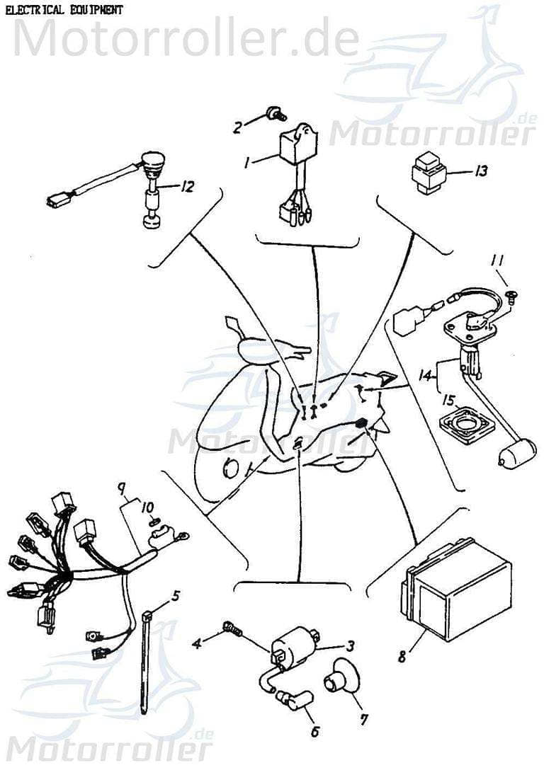 Adly Sicherung elektro 7A Blizzard GTA 50 Roller 50ccm 2Takt Motorroller.de Schmelzsicherung Absicherung Hauptsicherung 15A 6x30mm 50ccm-2Takt Scooter