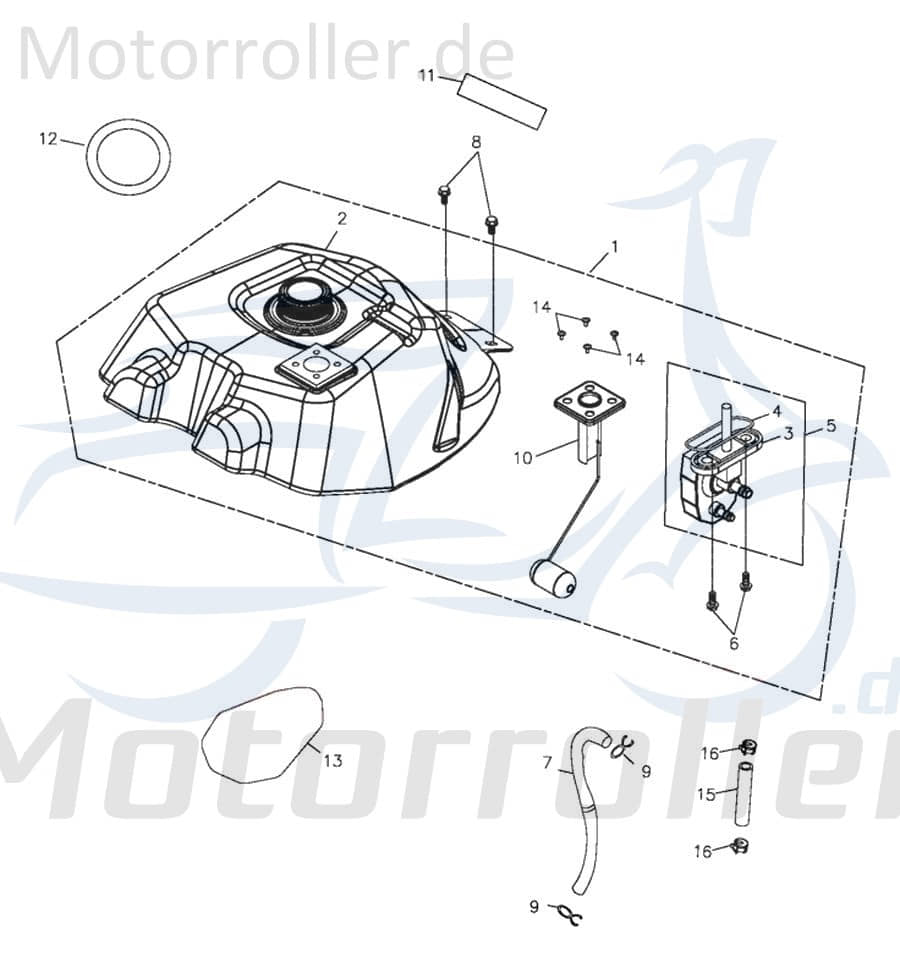 Benzinschlauch 5.3x10.5x210mm Adly ATV 300 Sport 272ccm 4Takt Motorroller.de Kraftstoffschlauch Kraftstoffleitung Gummischlauch Benzin-Schlauch Quad