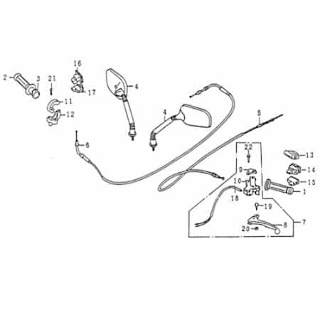 Rex Rexy 125 Lenkerarmatur Bedienelement 125ccm 4Takt 82750 Motorroller.de Schaltergehäuse Kombischalter Schaltereinheit Schalterelement Scooter