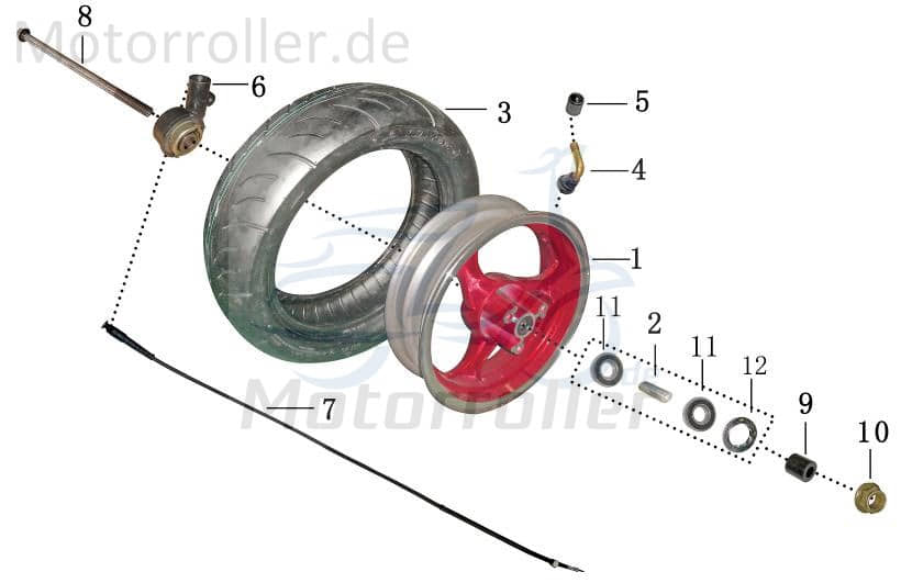 Felgenventil, Reifenventil abgewinkelt 1040501-1-4T125