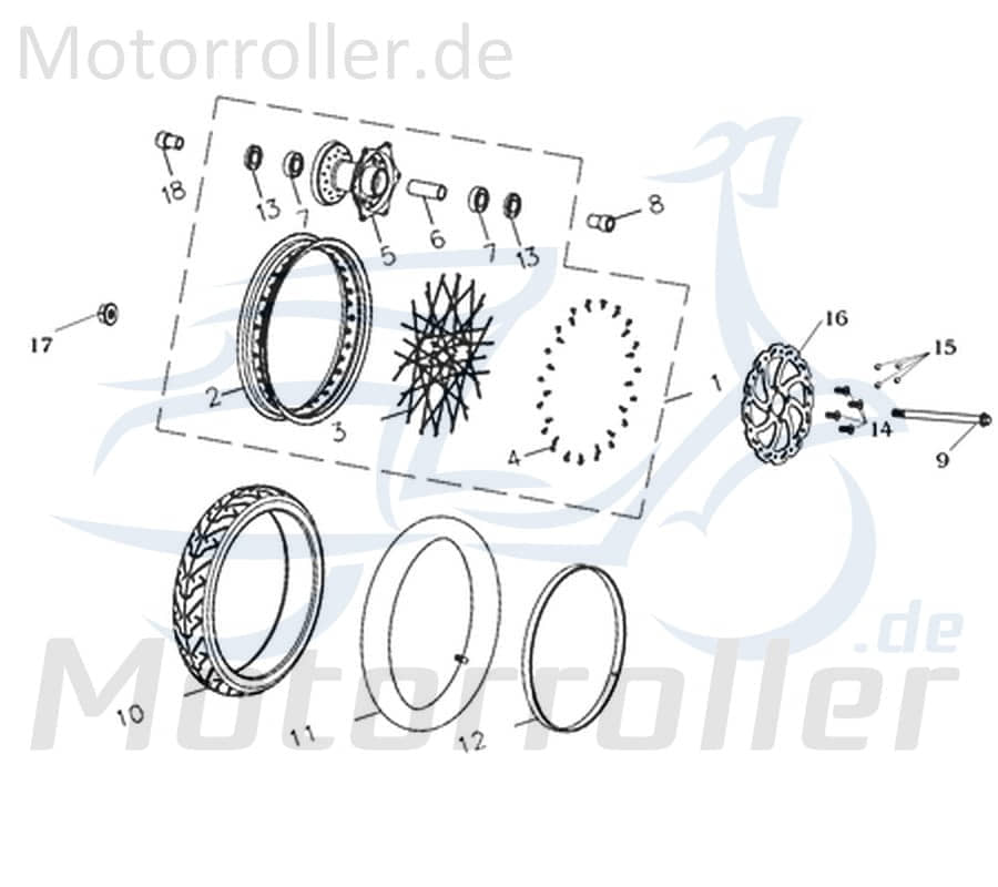 CPI Supermoto 125 DD Buchse 125ccm 4Takt Y9B-43273-00-02 Motorroller.de Länge=37mm Hülse Distanzhülse Lagerbuchse Distanz-Hülse Distanzbuchse Motorrad