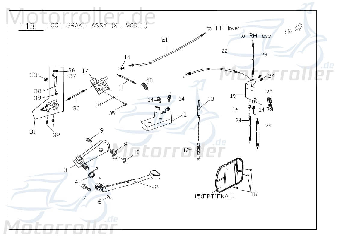 PGO Seilzughebel X-RIDER 50 Quad ATV 50ccm 2Takt X24680300002 Motorroller.de PGO 50ccm-2Takt X-RIDER 110 UTV Ersatzteil Service Inpektion Direktimport