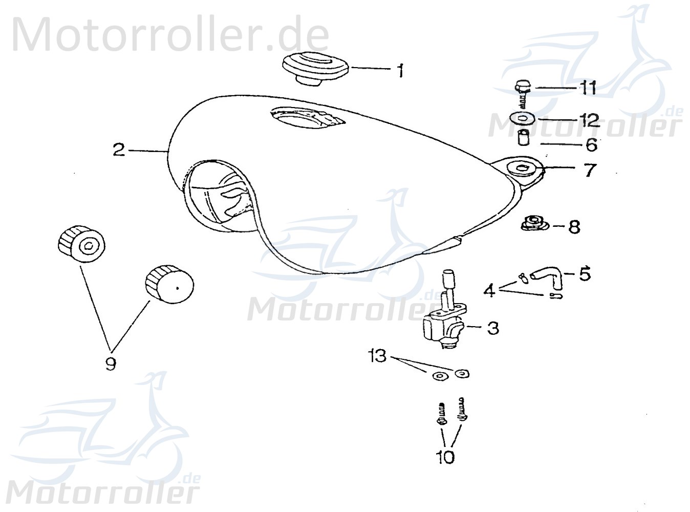 SMC Chopper 125 Benzinschlauch 125ccm 4Takt 90310-50140 Motorroller.de Kraftstoffschlauch Kraftstoffleitung Gummischlauch Benzin-Schlauch Quad 250