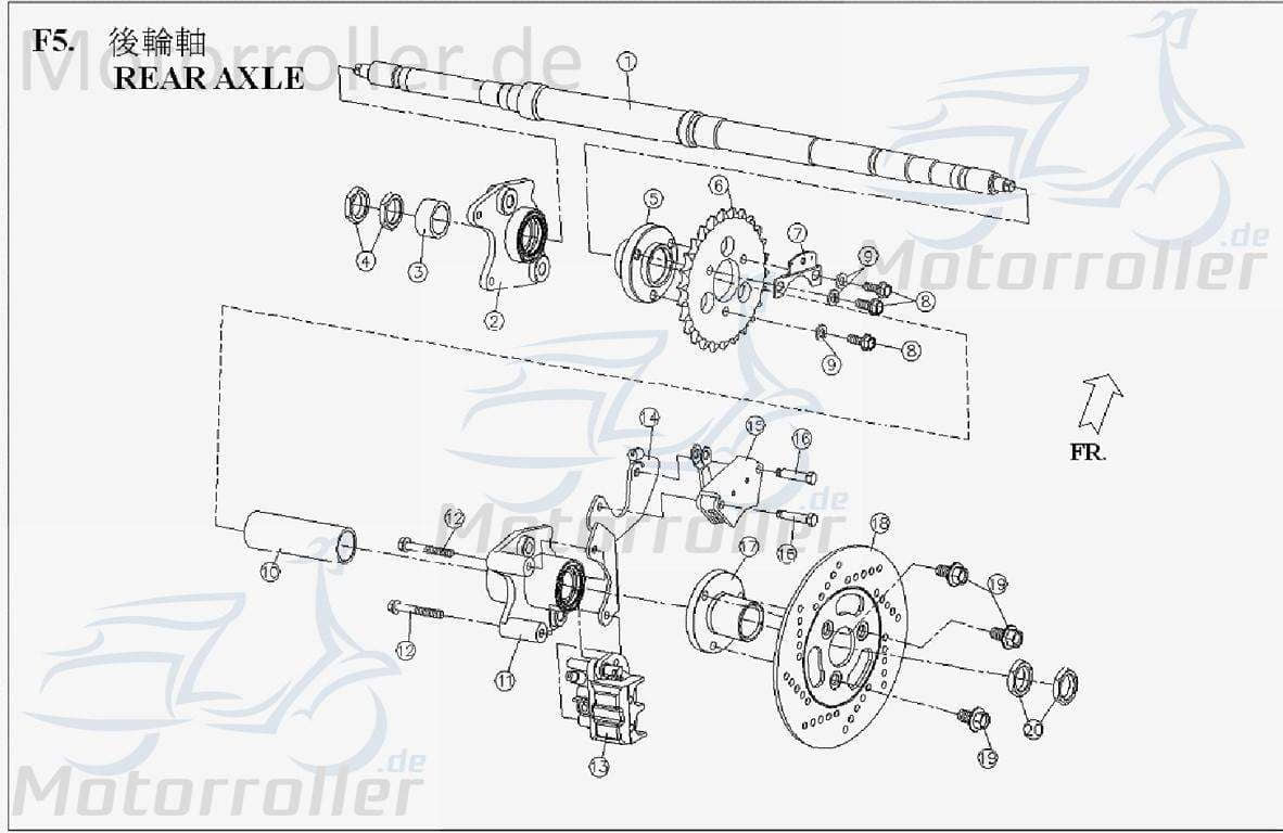 PGO Bundschraube M8x60mm X-RIDER 150 Quad ATV 150ccm 4Takt Motorroller.de Maschinenschraube Flanschschraube Flansch-Schraube Maschinen-Schraube UTV
