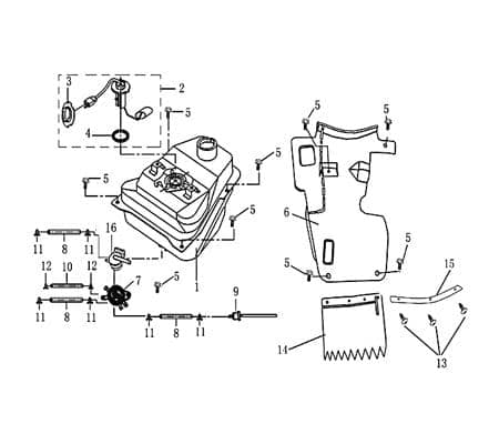 Benzintank ohne Belüftung Metall Gewinde 700953