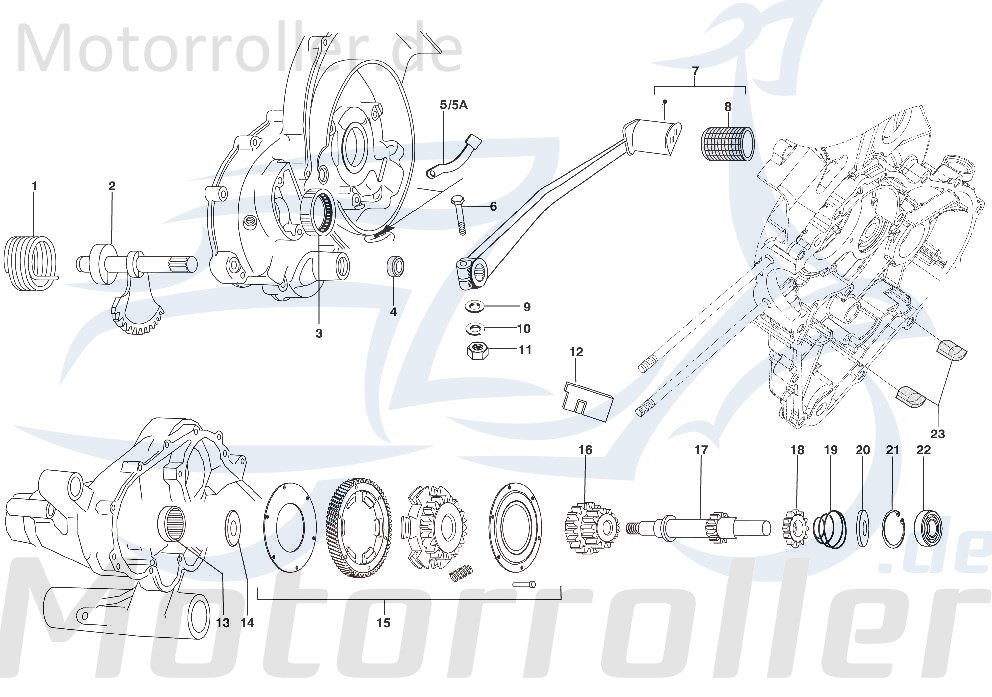 Vorgelege Getriebe 20 Zähne schräg verzahnt LML 125ccm 4Takt Motorroller.de 125/150ccm Vorlegegetriebe 125ccm-4Takt Scooter Stella 125 Ersatzteil
