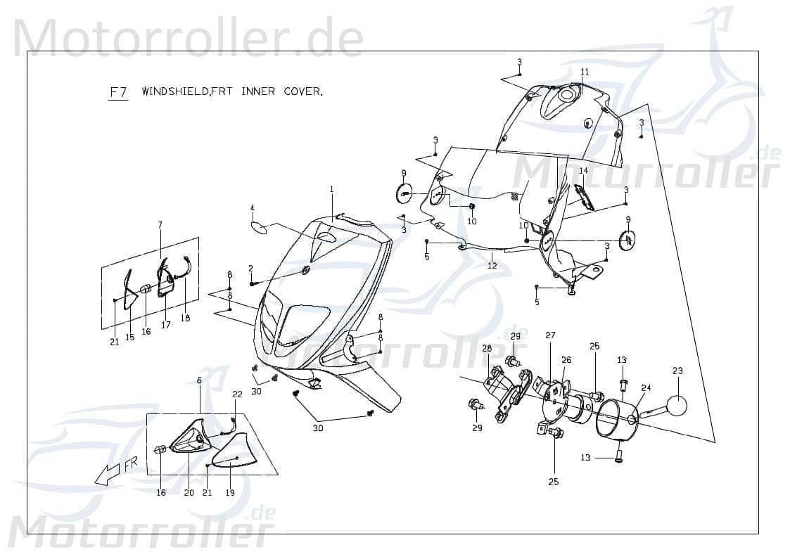 PGO Halter Schaltstange Star 50 Befestigung 50ccm 2Takt Motorroller.de Halterung Haltebügel Halteblech Halte-Blech Halte-Bügel PGO 50ccm-2Takt Scooter