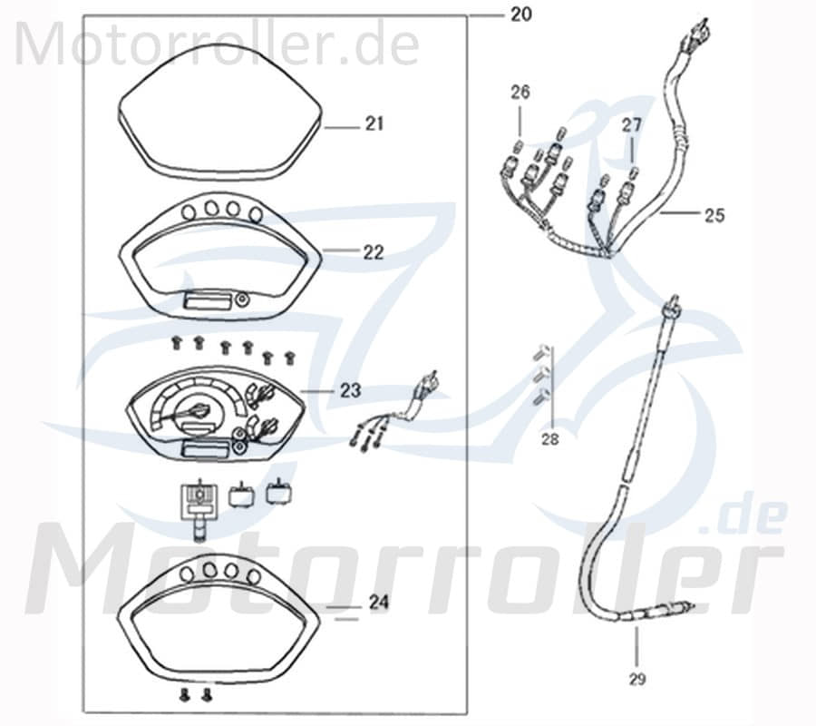 Kreidler Flory 125 Classic Tachoglas 741705 Scheibe Tachometer Tachoabdeckung Motorroller Scooter Original Ersatzteil