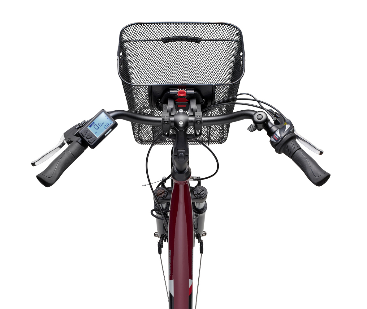 E-Bike Telefunken RC822 Multitalent Elektrofahrrad City-Pedelec weinrot 28" RH 48cm E-Fahrrad Citybike