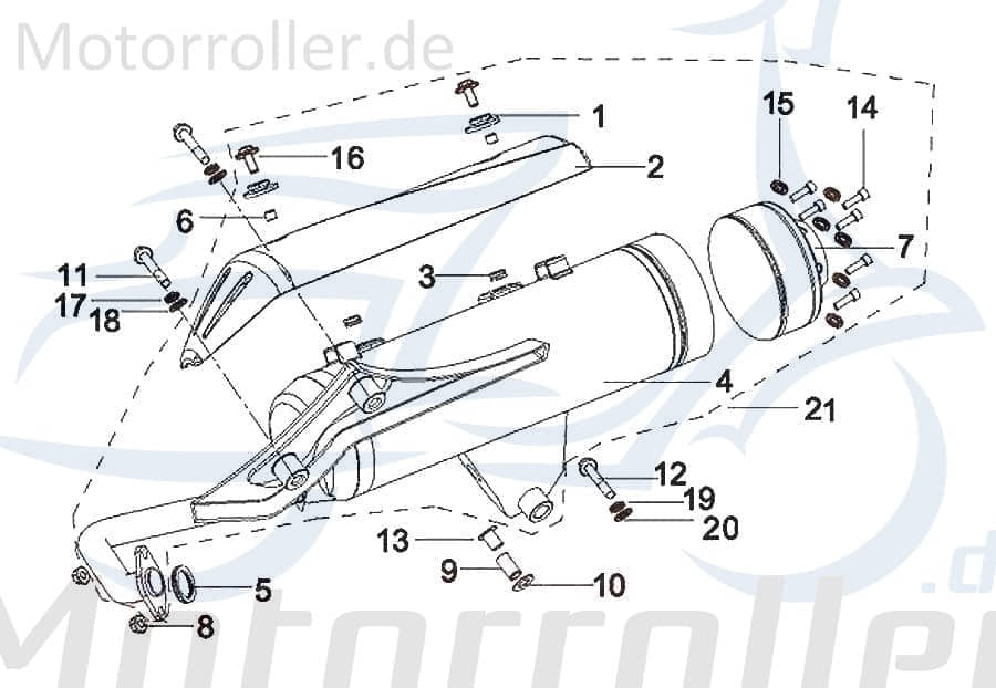 SMC Buchse Keeway Outlook 125 Distanzhülse 4Takt 47040T100000 Motorroller.de Lagerbuchse Distanz-Hülse Distanzbuchse Passhülse Passbuchse 125ccm-4Takt