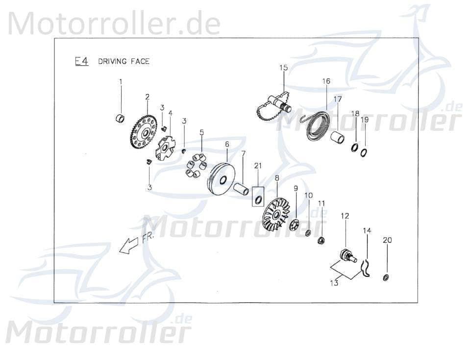 PGO Reduzierhülse 8mm 30km/h T-Rex 50 Roller 50ccm 2Takt Motorroller.de Reduzierbuchse PGO 50ccm-2Takt Scooter TR3 50 Ersatzteil Service Inpektion