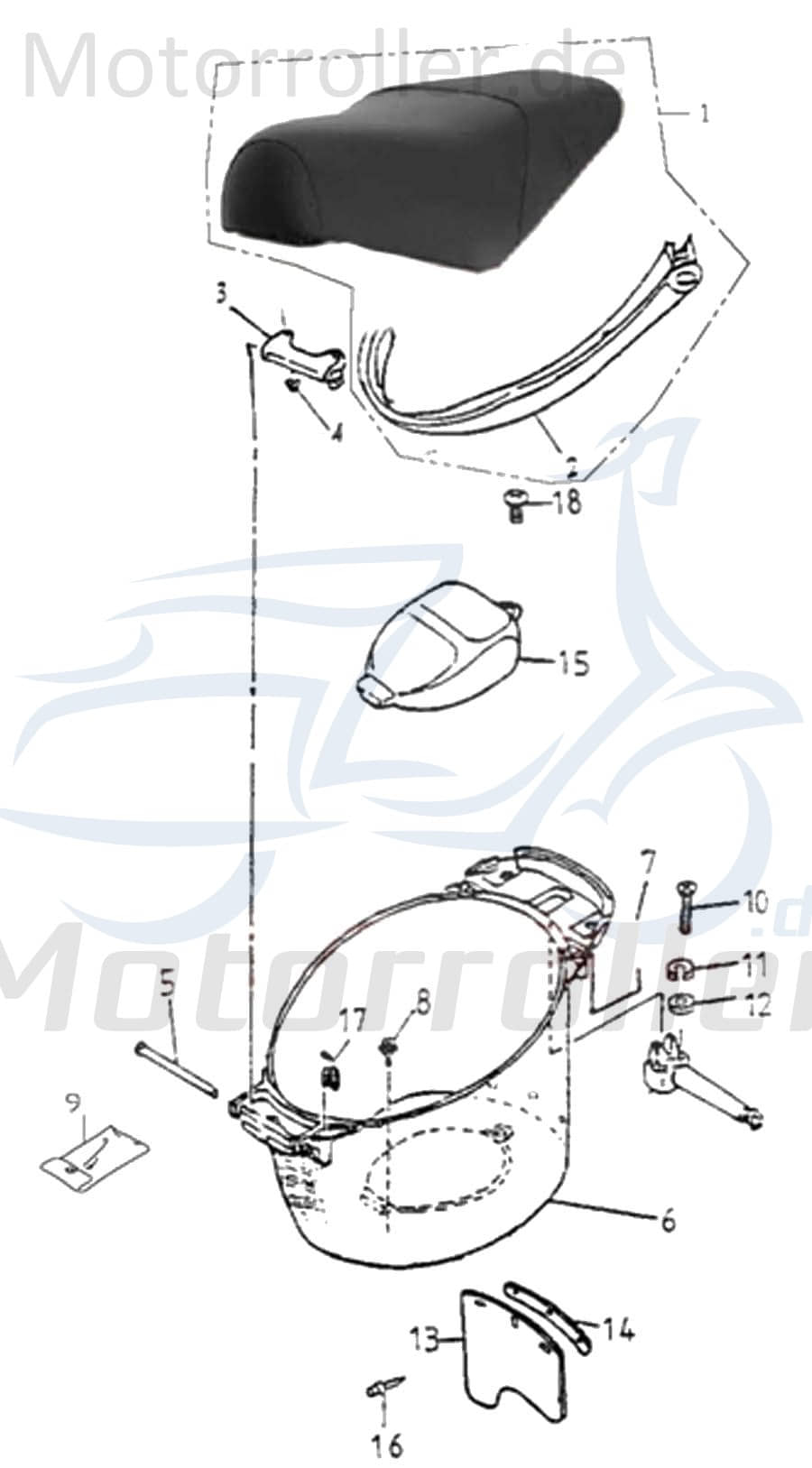 Adly Halter Klammer Thunder Bike TB 125 Roller 125ccm 4Takt Motorroller.de Halterung Haltebügel Halteblech Halte-Blech Halte-Bügel 125ccm-4Takt