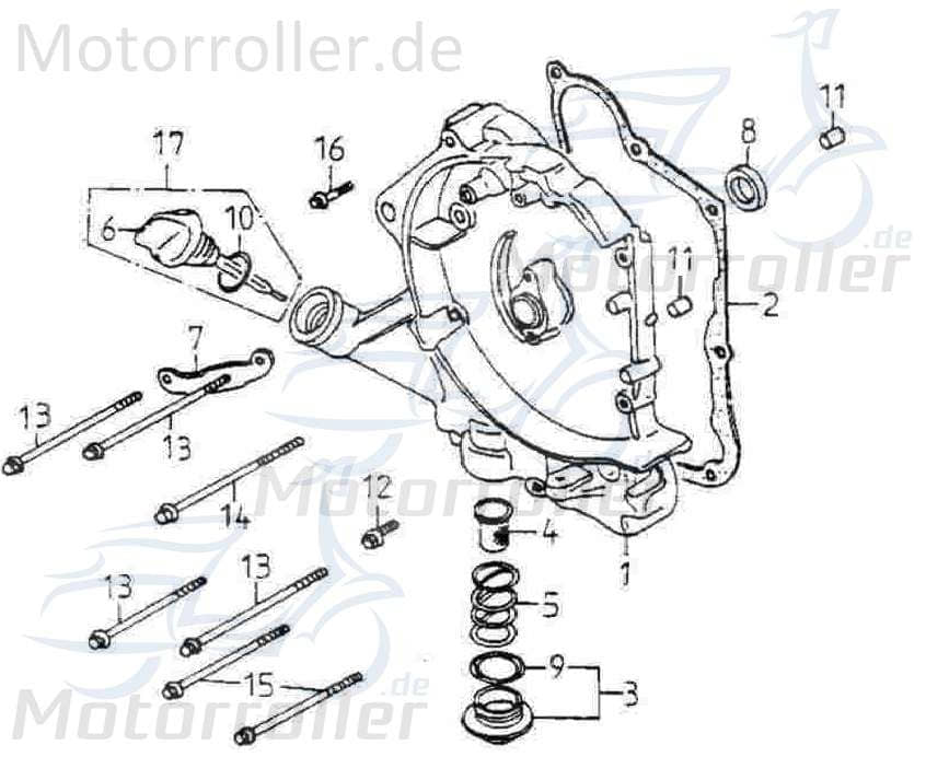 Baotian BT49QT-9 4T Halter Entlüftungsschlauch 50ccm 4Takt BT139QMB-160100 Motorroller.de Befestigung Haltebügel Halteblech / Klammer Scooter Service