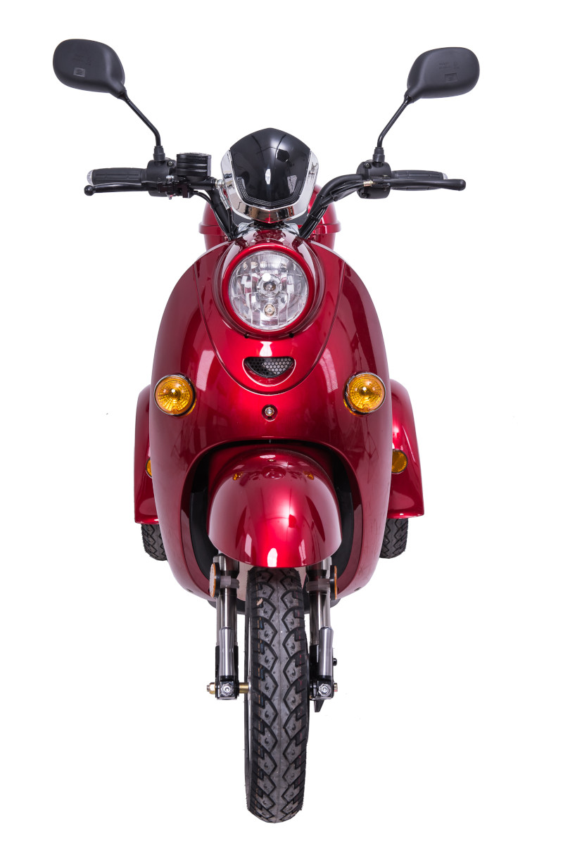 Dreirad Scoody E Trike ZT-63B 25 km/h rot Graphen-Akku 650 Watt Elektroroller E-Scooter E-Roller Dreiradroller