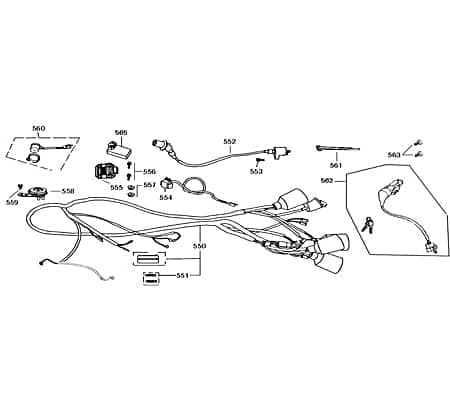 Rex Genua 50 Zündschloss Roller 50ccm 4Takt 35018-LKA1-9000 Motorroller.de mit 2 Schlüsseln Zünd-Schloss Lenkerschloss Lenker-Schloss Anlasserschloss