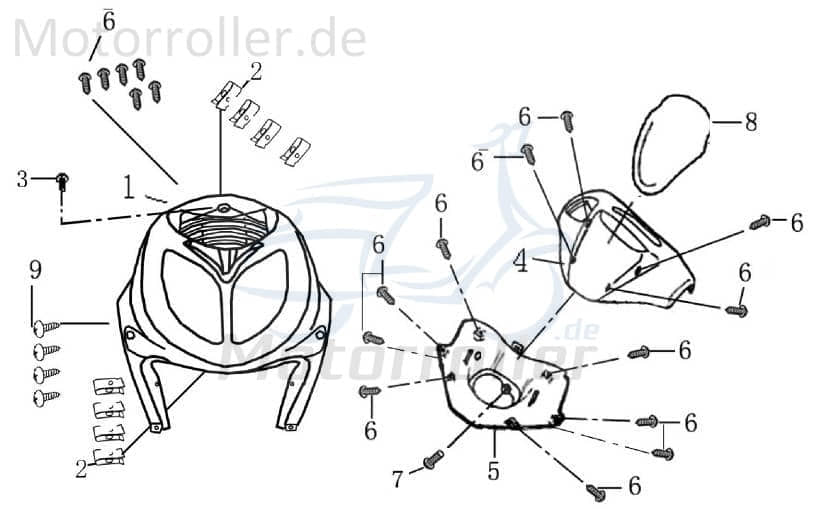 Reglergehäuse / Variatorscheibe Baotian BT49QT 3 50ccm 4Takt Motorroller.de 139QMB Scooter BT49QT-12E Ersatzteil Service Inpektion Direktimport