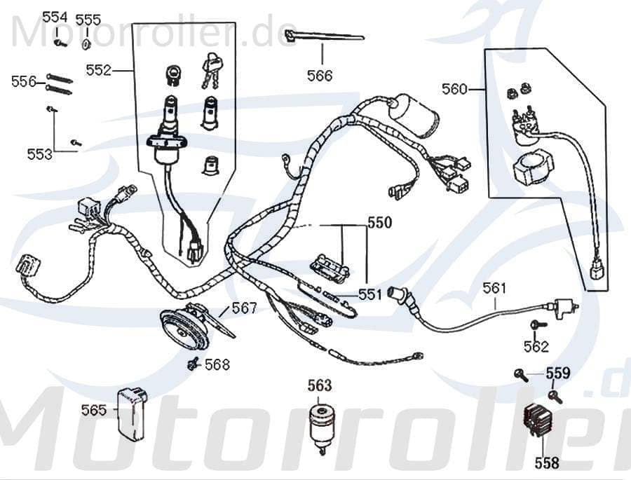Schraube Zündschloss M6x12mm Jonway Roller 93301-06012-03 Motorroller.de Bundschraube Maschinenschraube Flanschschraube Flansch-Schraube Scooter