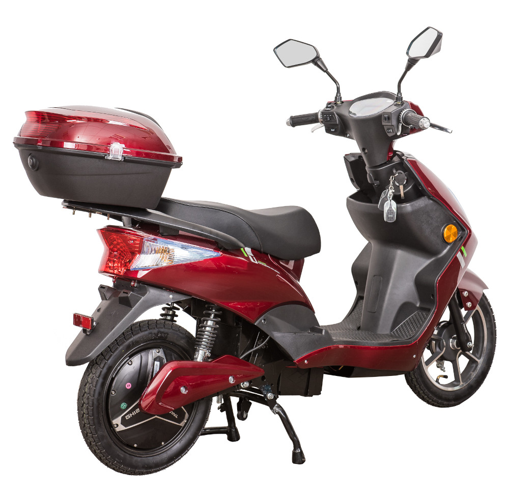 Elektroroller Scoody 25 W ZT-27 rot 900W 25 km/h Bleisäure-Akku E-Roller E-Scooter Mofa