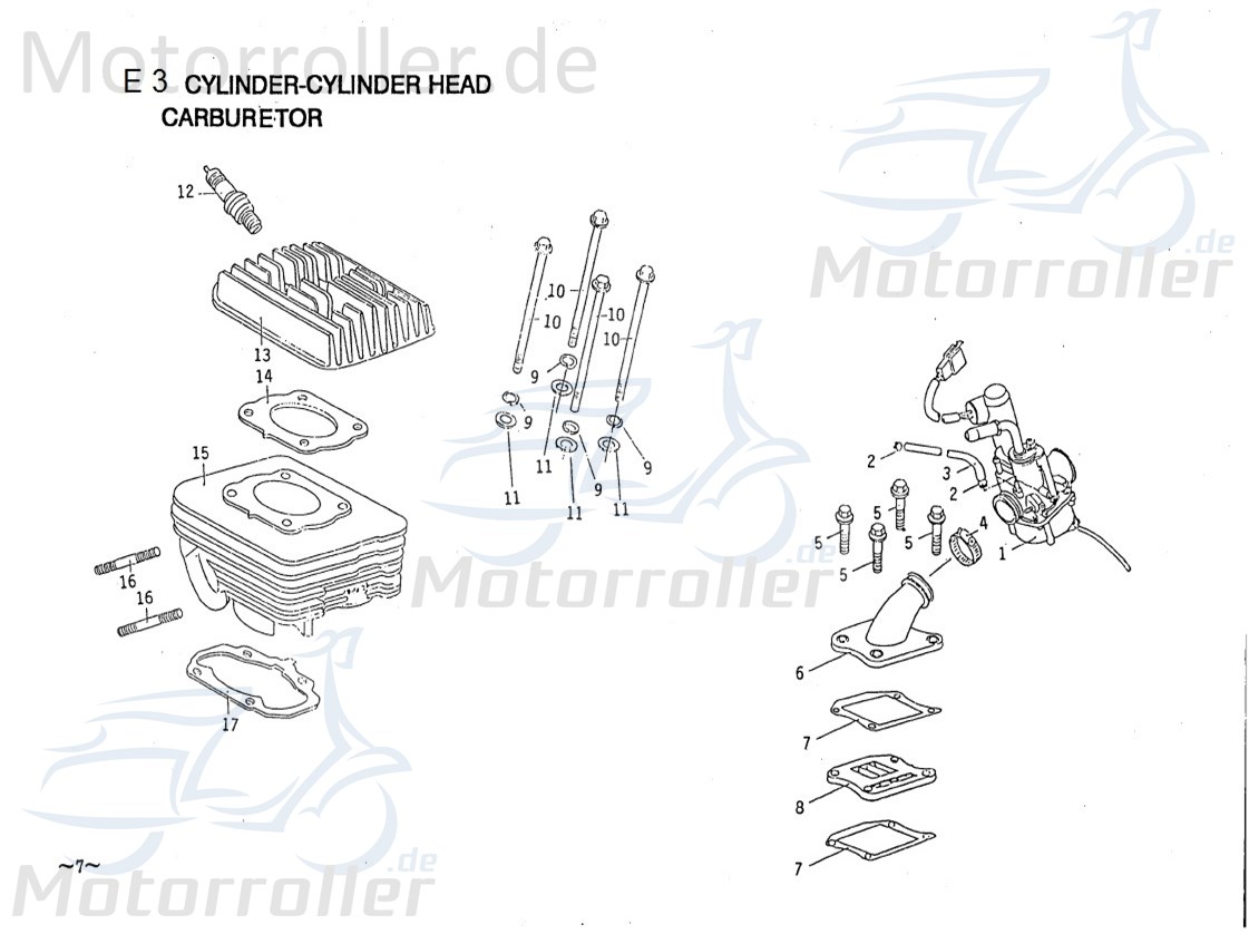 PGO Ansaugstutzen vorn Galaxy 50 Ansaugschlauch 50ccm 2Takt Motorroller.de Ansaugkrümmer Ansaugrohr Luftansaugrohr Ansauggummi Anschlussbogen Scooter