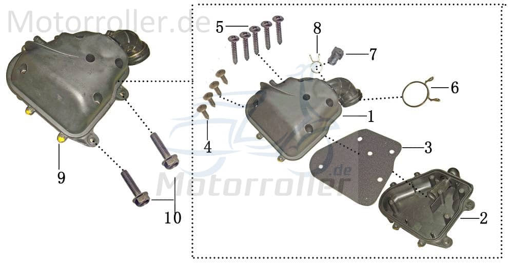 Blechschraube ST4.2x25mm verzinkt AGM Roller 50ccm 2Takt Motorroller.de Kreuzschlitzschraube Kreuzschraube Blech-Schraube Treibschraube 1E40QMB